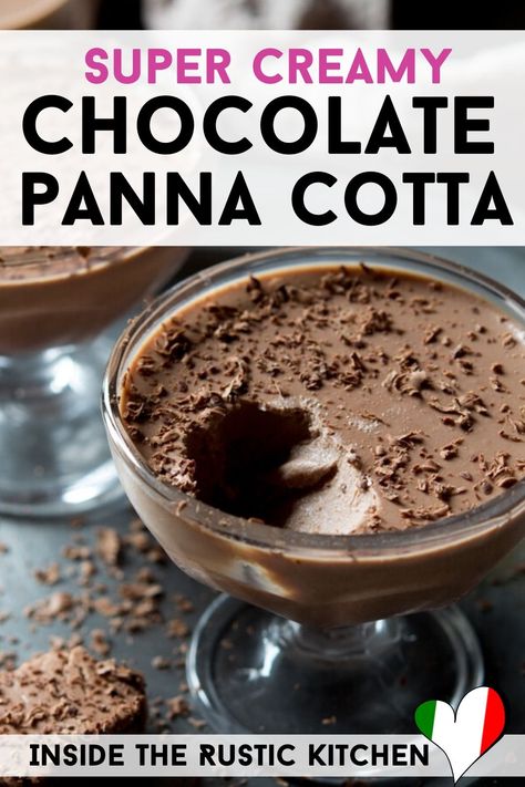 Whipped Panna Cotta, Chocolate Panna Cotta Recipe, Chocolate Panacota, Chocolate Pannacotta, Pudding Recept, Brownie Vegan, Chocolate Panna Cotta, Panna Cotta Recipe, Dinner Party Desserts