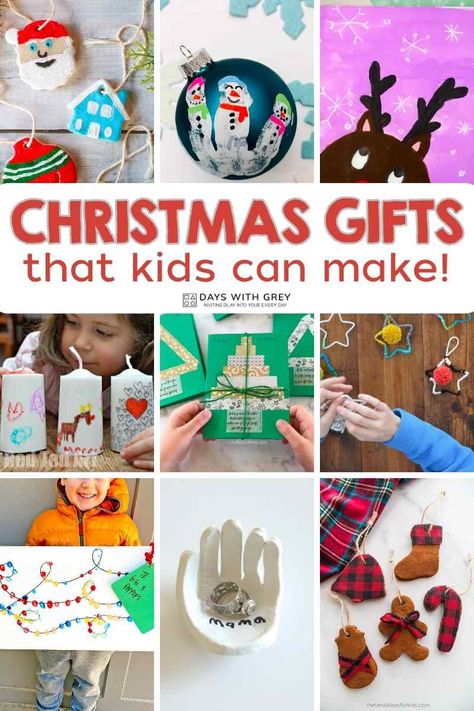 Kids Gifts To Parents For Christmas, Kids Christmas Gift For Parents, Toddler Craft Christmas Gift, Toddler Xmas Crafts Gift Ideas, Crafts Kids Can Make For Christmas Gifts, Holiday Presents For Parents From Kids, Holiday Gift For Parents From Kids, Kids Craft Gifts For Christmas, Christmas Present For Parents From Kids