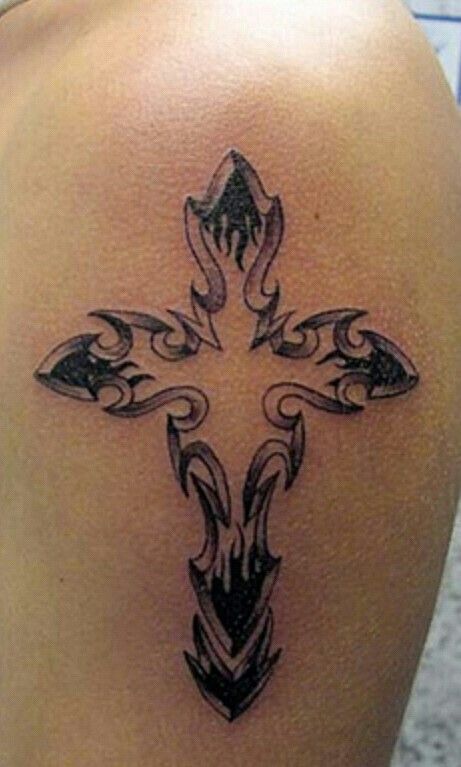 Fiery Cross? Cross Tattoos, Outlander Tattoos, Cool Cross Tattoos, Celtic Cross Tattoos, Cross Tattoo For Men, Marquesan Tattoos, Cross Tattoo Designs, Religious Tattoos, Weird Tattoos