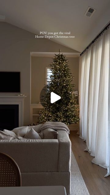 Katie Sue on Instagram: "IT’S SO PERFECT 😭 comment “TREE” & I’ll dm you the link!! (Also posted it in my LTK - high sell out risk!)

🌲: mine is the 9 ft - there’s also a 7.5 and slim option!

It has a remote so you can change the lights too. My home depot only had a few left!! 

🏷️ viral grand duchess home depot color changing pre lit Christmas tree" Home Depot Colors, Lit Christmas Tree, Slim Christmas Tree, Pre Lit Christmas Tree, Sell Out, My Home, Color Change, Home Depot, House Ideas