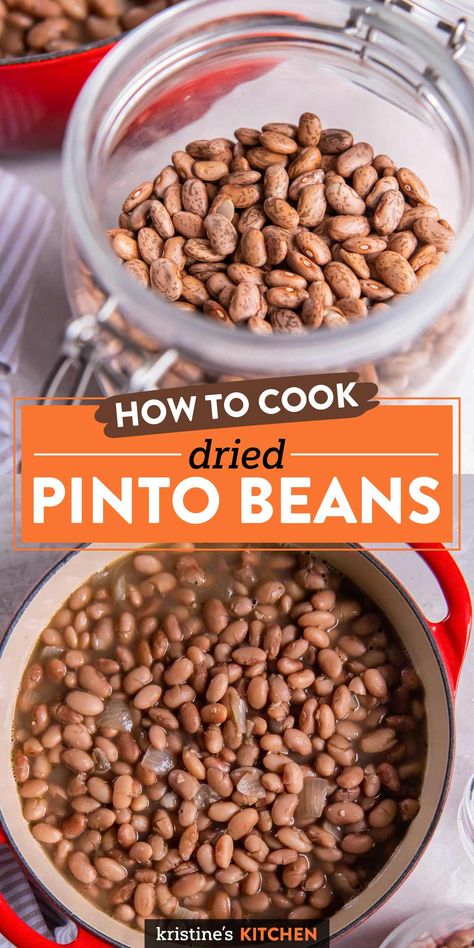 Pinto Beans Recipe, Dry Beans Recipe, Pinto Bean Soup, Beans In Crockpot, Pinto Bean Recipes, Homemade Beans, Mexican Menu, Dinner Favorites, Inflammatory Recipes