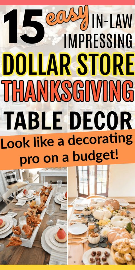 Thanksgiving Diy Table Settings, Thanksgiving Table Decor Dollar Tree, Thanksgiving Table Settings Inexpensive, Last Minute Thanksgiving Table Decor, Diy Simple Table Centerpieces, Thanks Giving Table Decorations Diy, Easy Cheap Thanksgiving Table Decor, Dollar Store Thanksgiving Table Decor, Dollar Store Thanksgiving Centerpieces