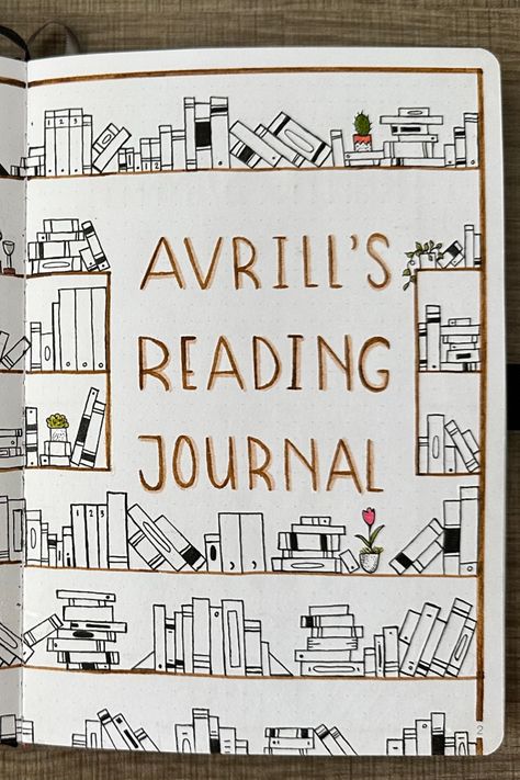 I wanted to share in a carousel my first 5 pages of my reading journal, and how I set up my trackers. Reading Journal Intro Page, Book Journal Title Page, Reading Journal Cover Page, Book Journal Ideas Layout, Reading Journal Ideas Layout, Bullet Journal Reading Log, Bullet Journal Bookshelf, Book Reading Journal, Reading Logs