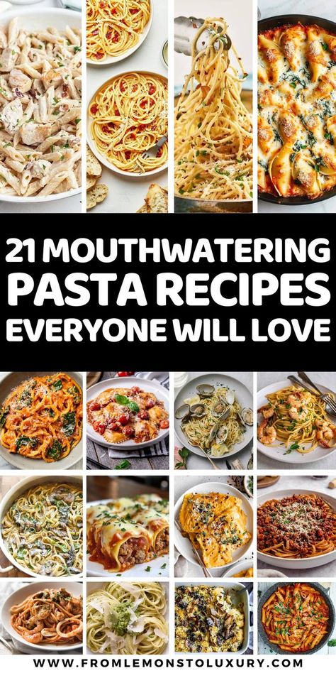 pasta recipes Pasta Comfort Food Recipes, Main Dish Pasta Recipes, Easy Family Pasta Dinner Ideas, Homemade Pasta Flavored, Good Sides For Pasta Dinners, Pasta Recipes With Fettuccine Noodles, Fancy Pasta Recipes For Dinner, Italian Pasta Recipes With Chicken, Easy Pasta Dishes Vegetarian