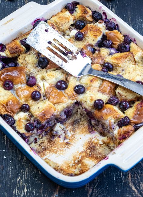 Croissant Casserole, Blueberry Clafoutis, Breakfast Croissant, Waffles Breakfast, Blueberry French Toast Casserole, Stuffed French Toast Cream Cheese, French Toast Casserole Overnight, French Toast Casserole Recipes, Easter 2023