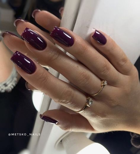 Dark Purple Nails, Plum Nails, Kutek Disney, Wine Nails, Plain Nails, November Nails, October Nails, Smink Inspiration, Makijaż Smokey Eye