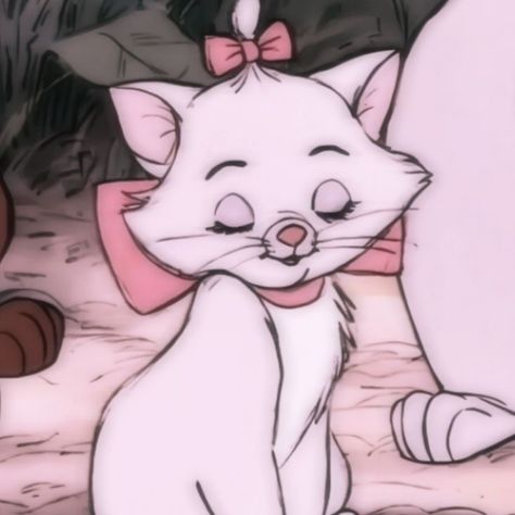 Aristocats Marie Pfp, Princess Stuff Aesthetic, Marie Asthetic, Marie Aesthetic Core, Maria Aristocats, Girly Icon Aesthetic, Marie Aristocats Icon, Marie Core Aesthetic, Pink Aesthetic Character