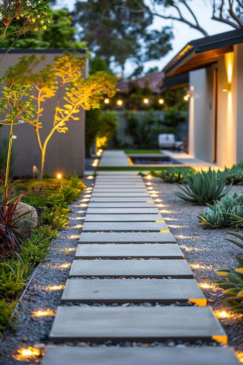 From rustic stone paths to modern pavers, find the perfect pathway ideas to enhance your landscape. 🌞🏡 Modern Pavers, Garden Pathway Ideas, Front Door Landscaping, Stone Paths, Pathway Ideas, Garden Pavers, Landscape Pavers, Outdoor Pavers, Backyard Walkway