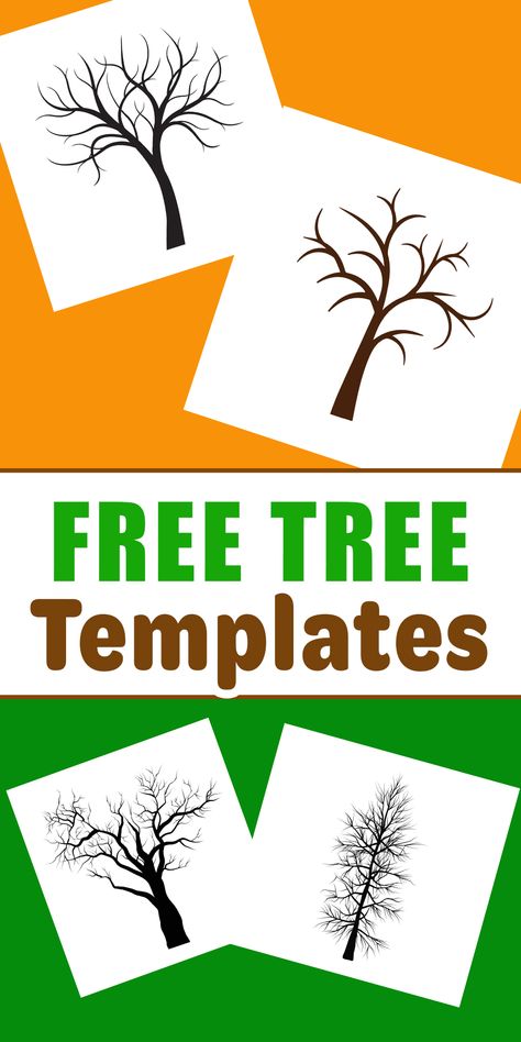 Four Seasons Tree Craft Preschool, Preschool Tree Science Activities, Trees For Preschool Learning, Tree Leaf Craft, Tree Literacy Activities Preschool, Tree Exploration Preschool, Fall Shape Tree Preschool, Free Printable Fall Tree, Free Tree Templates