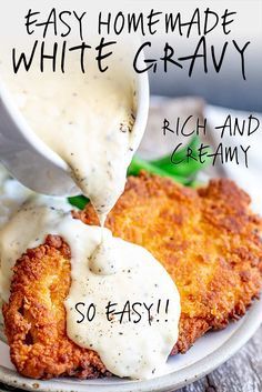 White Gravy From Scratch, Morning Biscuits, Homemade White Gravy, Easy Homemade Gravy, Country Gravy Recipe, White Gravy Recipe, Homemade Gravy Recipe, Gravy From Scratch, Easy Gravy Recipe