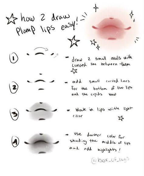 Lip Tutorial Drawing, Koreansk Mad, How To Draw Lips, Draw Lips, Lip Drawing, Lip Tutorial, Eye Drawing Tutorials, Drawing Tutorial Face, Body Drawing Tutorial