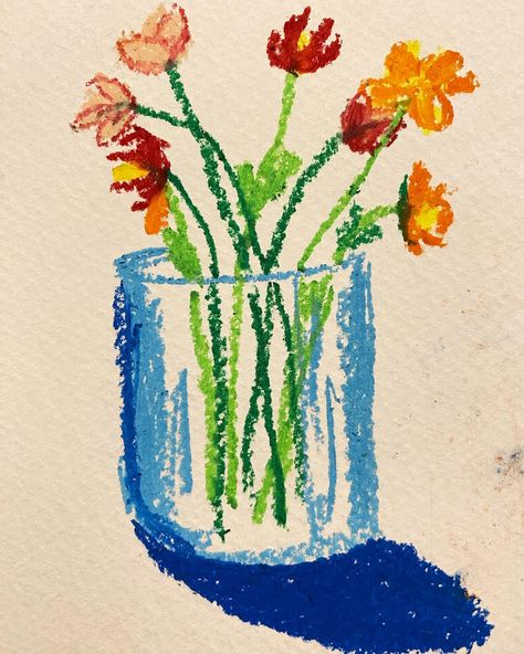 Playing with oil pastels on paper. By Annabelle Saunders Colorful Paper Crafts, Oil Pastels Beginner, Pitt Pastel Pencil Art, Pastel Ideas Art Easy, Diy Oil Pastel Art Ideas Easy, Oil Pastel Simple Art, Drawings With Pastels, Oil Pastel Practice, Pentel Oil Pastels Art