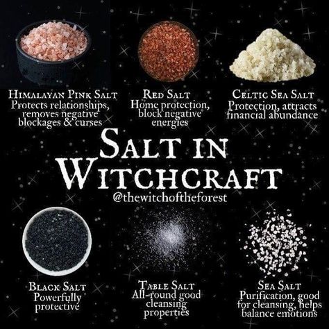 Salt In Witchcraft, Cer Nocturn, Witch Herbs, Witch Spirituality, Wiccan Magic, Magic Spell Book, Eclectic Witch, Wiccan Spell Book, Witchcraft For Beginners