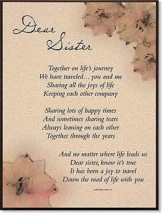 Sister Love Quotes, Sister Poems, Sisters Quotes, Sister Birthday Quotes, Love My Sister, Dear Sister, Sisters Forever, Card Sayings, Card Sentiments