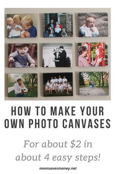 Diy Photo Canvas, Canvas Prints Diy, Canvas Photo Transfer, Diy Photo Projects, How To Make Canvas, Diy Canvas Photo, Easy Canvas Art, Photo Transfer, Canvas Photo Prints