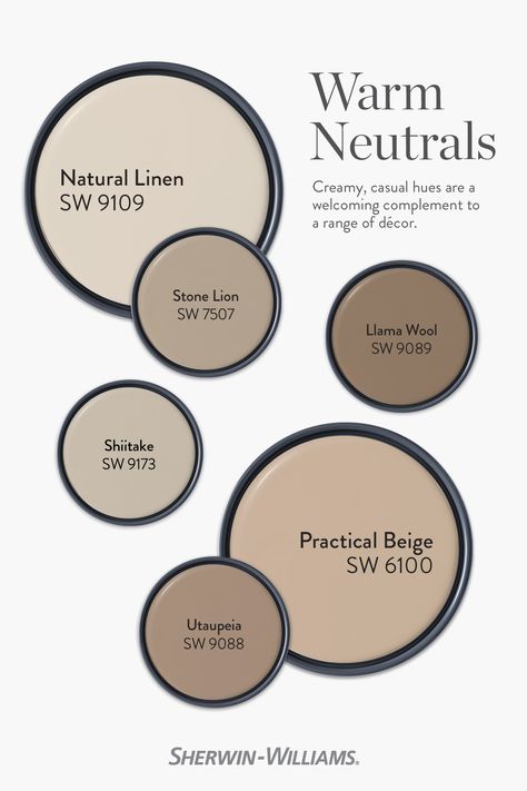 House Color Schemes Neutral, House Painting Ideas Interior Sherwin Williams, Beige Grey Wall Color, Natural Brown Paint Colors, Brown Walls In Living Room, A Touch Of Sand Sherwin Williams, Neutral Guest Bedroom Paint, Brown Taupe Paint, Living Room Color Sherwin Williams