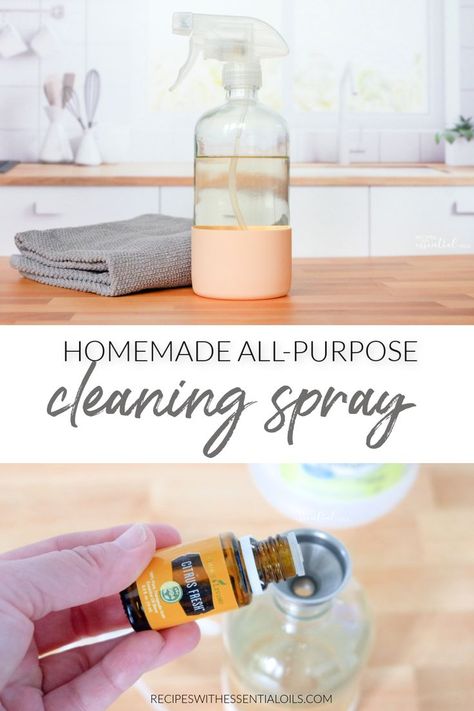 Diy Disinfecting Cleaning Spray, Cleaning Spray Essential Oils, Non Toxic Cleaning Spray, Homemade Counter Spray, Make Your Own Cleaning Spray, Diy Counter Spray, Essential Oil Cleaning Recipes Household Cleaners, Diy Multi Surface Cleaner, Diy Essential Oil Cleaning Products