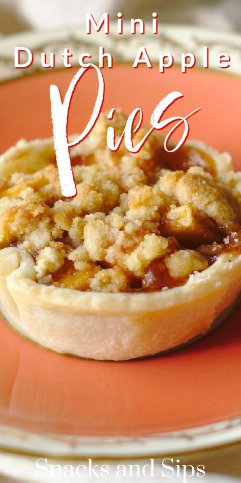 Dutch Apple Pies, Thanksgiving Recipes Dessert Pies, Dutch Apple Pie Recipe, Mini Tart Recipes, Dessert Pies, Mini Pie Recipes, Dutch Apple Pie, Pie Pie, Dutch Apple