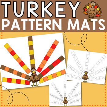 Thanksgiving Pattern Mats Free Printable - Teaching Littles Pattern Turkey Craft, Pattern Block Letters Free Printable, Gross Motor Thanksgiving Activities For Preschoolers, November Fine Motor Activities Preschool, Thanksgiving Patterns Kindergarten, Thanksgiving Prek Math Activities, Prek Math Center Ideas, Gross Motor Activities For Preschoolers Thanksgiving, Turkey Math Preschool