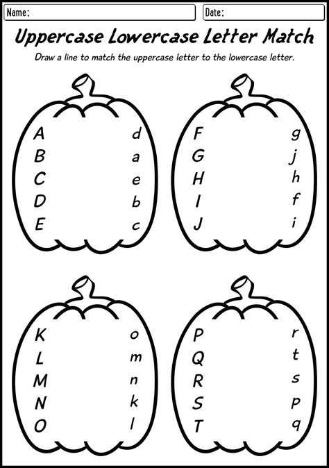 Pre K Fall Printables, October Homeschool Ideas Preschool, Halloween Theme Activities For Kindergarten, Free Kindergarten Halloween Worksheets, Academic Worksheets For Kindergarten, Pre K Lesson Plans Free, Prek October Activities, Halloween Abc Worksheet, Halloween Writing Kindergarten Free