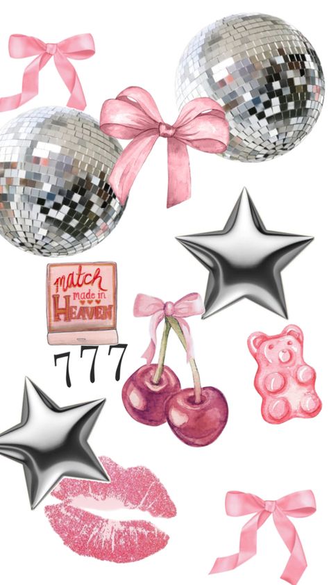 Disco Pink Aesthetic, Pink Graphic Design Poster, Glamour Aesthetic Wallpaper, Collage Stickers Aesthetic, Coquette Fondos, Pink Aesthetic Ipad Wallpaper, Wallpaper Iphone Coquette, Pink Stars Aesthetic, Disco Balls Aesthetic