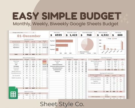 Budget Spreadsheet Google Sheets| Expense Tracker| Bi-Weekly| Monthly Budget| Personal Finance Planner| Weekly Paycheck| Budget by paycheck motermplanner #plannerorganizer #plannercards #plannerminimalist Weekly Paycheck Budget, Expenses Spreadsheet, Personal Budget Spreadsheet, Google Sheets Templates, Budgeting Template, Biweekly Budget, Personal Budget Planner, Budget Monthly, Excel Budget Spreadsheet