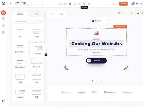 Web page Builder-Edit page by Praveen raj on Dribbble Dashboard Ui, Web Layout Design, Ui Inspiration, Web Layout, Ux Web Design, Web App Design, Shopping App, Site Design, Builder Website