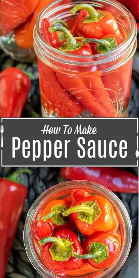 Hot Pepper Vinegar How To Make, Pepper Sauce Recipe Vinegar, Louisiana Hot Sauce Recipe, Hot Pepper Sauce Recipe, Peppers In Vinegar, Canning Hot Peppers, Pepper Vinegar, Hot Pepper Recipes, Growing Tomato