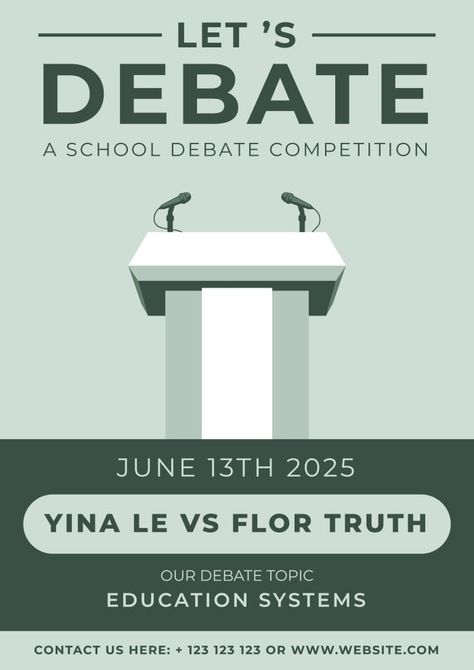 Professional Debate Poster Debate Poster Design Ideas, School Competition Poster, Debate Competition Poster Design, Speech Competition Poster, Debate Club Poster, Poster Competition Ideas, Debate Competition Poster, Debate Poster Design, Debate Template