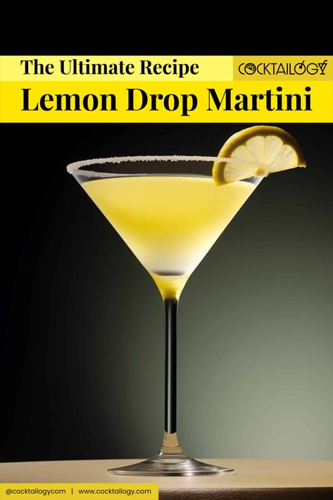 Lemon Drop Martini: Easy 3-Ingredient Classic Cocktail [The Ultimate Recipe] Lemon Drop Cocktail Recipe, Easy Lemon Drop Martini, Best Lemon Drop Martini Recipe, Lemon Martini Recipes, Batch Lemon Drop Martini, Lemondrop Martini Recipe, Vodka Martini Recipes, Lemondrop Martini, Dry Martini Recipe