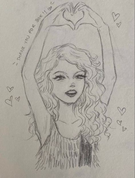 made by @kaledoodlles (from ig) Easy Drawings Of Taylor Swift, Taylor Swift Sketch Easy, Taylor Swift Drawing, Indie Drawings, Easy Drawings Sketches, Sketch Ideas, Aesthetic Ideas, Arte Sketchbook, Sketchbook Art