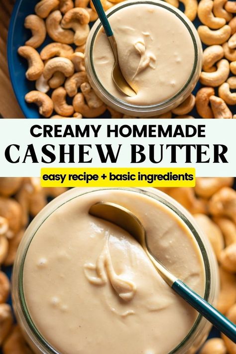 Homemade Cashew Butter Mini Pecan Pie Recipes, Cashew Butter Recipe, Butter At Home, Nut Butter Recipes, Homemade Nut Butter, Mini Pecan Pies, Finger Foods Easy, Fall Cooking, Cashew Butter