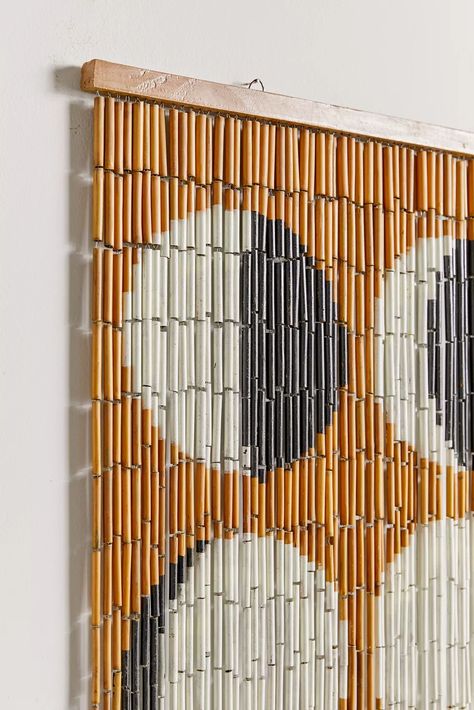 Moon Phases Bamboo Beaded Curtain | Urban Outfitters Fantasy Room, Urban Outfitters Curtains, Bamboo Beaded Curtains, Curtains Living Room Modern, Rattan Daybed, Apt Decor, Door Beads, Closet Curtains, Bed With Posts