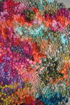 Carpet Wall, Tovad Ull, Decor Ceiling, Sculpture Textile, Fabric Balls, Handmade Charlotte, Textile Sculpture, Art Textile, Soft Sculpture