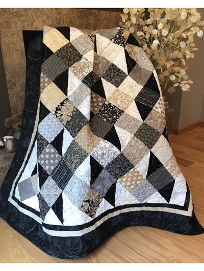 Top 20 in Quilt Neutrals Quilt, Ruffle Bedspread, Mountain Quilt, Black And White Quilt, Bed Quilt Patterns, Half Square Triangle Quilts Pattern, Quick Quilts, Triangle Quilt Pattern, Black And White Quilts