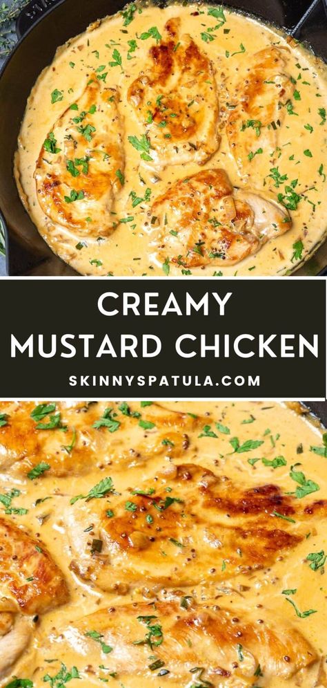 Mustard Recipes Main Dishes, Ground Mustard Recipes, Mustard Recipe Main Dishes, Recipes With Ground Mustard, Recipes That Use Yellow Mustard, Recipes With Yellow Mustard, Recipes Using Dijon Mustard, Creamy Chicken Dishes, Garlic Mustard Chicken