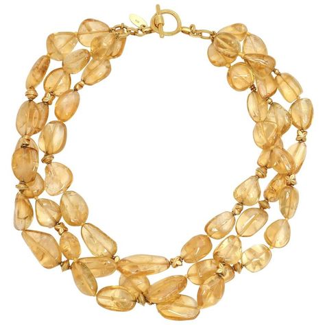 Gold Fringe Necklace, 1950s Jewelry, Necklaces Beaded, Circle Jewelry, Beaded Jewelry Necklaces, Diy Jewelry Necklace, Citrine Jewelry, Beaded Necklace Diy, Citrine Beads