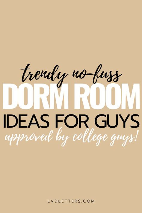 12 Cool Dorm Rooms for Guys That Are Easy to Recreate - LVD Letters Dorm Rooms For Guys, Boy Dorm Room Ideas Colleges, Boy College Dorms, College Dorm Room Ideas For Guys, Red Dorm, College Dorm Gifts, Cool Dorm, Guy Dorm, Guy Dorm Rooms