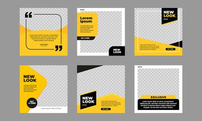 Spotlight Instagram Post, College Social Media Post Design, Yellow Social Media Design, Minimal Social Media Post, Yellow Social Media, Minimalist Social Media Post, Black And Yellow Background, Post Instagram Design, 블로그 디자인