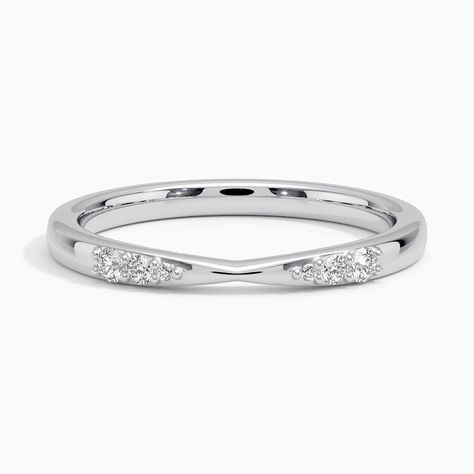 Lark Diamond Wedding Ring - Platinum. A contemporary take on a classic style, this wedding band dazzles with shimmering diamonds that taper in size along the band (1/15 total carat weight). Women’s Wedding Bands Platinum, Wedding Bands For Single Diamond Rings, Women’s Wedding Bands White Gold, Engraved Silver Wedding Band, Simple White Gold Wedding Band, Simple Wedding Bands For Women Silver, Women’s Wedding Bands, Wedding Bands For Women White Gold, Silver Wedding Bands Women