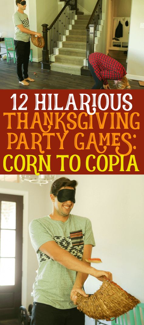 Thanksgiving Party Games, Thanksgiving Family Games, Thanksgiving Games For Adults, Fun Thanksgiving Games, Friendsgiving Games, Thanksgiving Games For Kids, Teen Party Games, Minute To Win, Minute To Win It Games