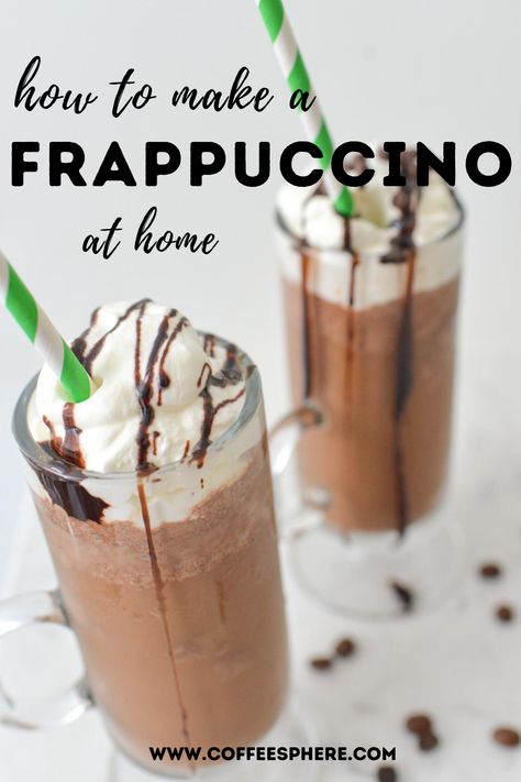 Make a Java Chip Frappuccino at home. Frappachino Recipe, Pumpkin Milkshake Recipe, Java Chip Frappuccino, Easy Coffee Drinks Recipes, Vanilla Frappuccino, Java Chip, Coffee Frappuccino, Iced Coffee Protein Shake, Homemade Frappuccino