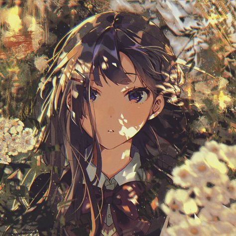 An Anime, Anime Character, Blue Eyes, Twitter, Flowers, Hair, Anime, Blue, White