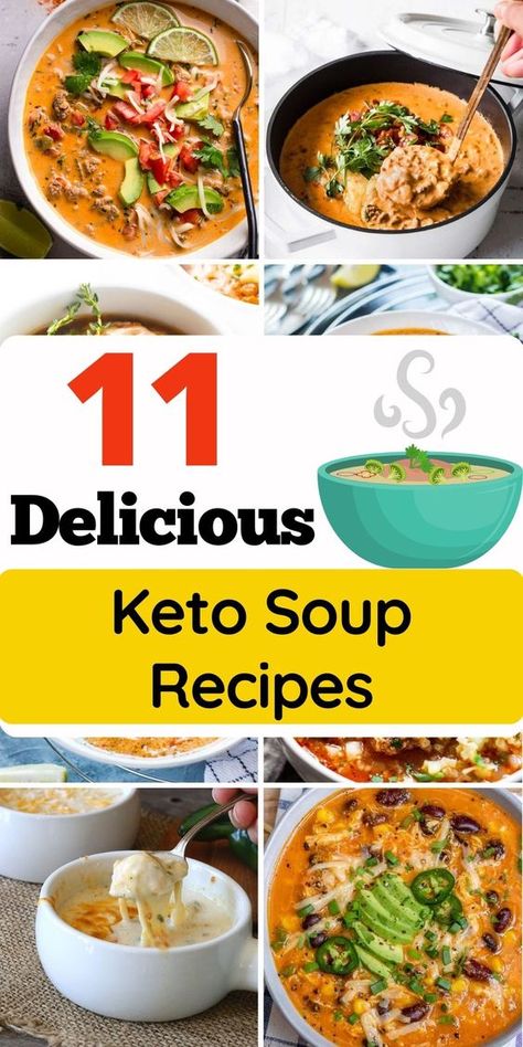 Soup In A Crock Pot, Soup Recipe Vegan, Keto Recipes Lunch, Soup Quick, Quick Soup Recipes, Keto Soup Recipes, Low Carb Cheesecake Recipe, Dash Diet Recipes, Low Carb Soup Recipes