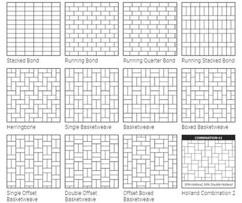 Your Paver Pattern Makes Your Project Stand Out - Mutual Materials 6x9 Paver Pattern, 4x8 Paver Patterns, Rectangle Paver Patterns, Pavers Pattern, Paver Walkway Designs, Holland Paver Patterns, Rectangle Paver Patio, Patio Patterns, Paver Layout Patterns