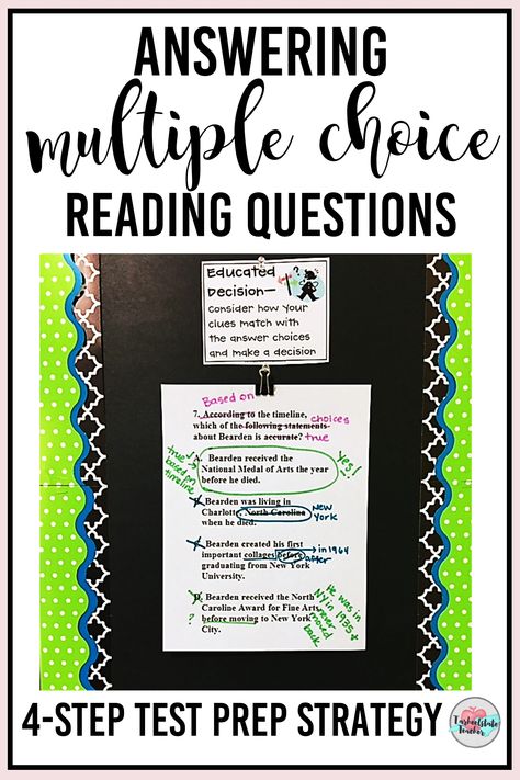 Multiple Choice Test Taking Strategies, Reading Test Strategies, Reading Interventionist, Tutor Business, Reading Test Prep, Reading Questions, Multiple Choice Test, Staar Test, Test Taking Strategies