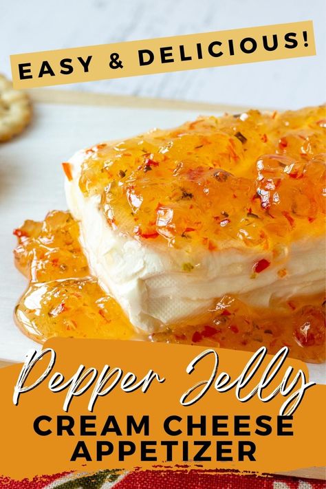 Pepper Jack Cream Cheese Dip, Jam And Cream Cheese Dip, Cream Cheese With Sweet Chili Sauce, Hot Pepper Salad Recipes, Hot Pepper Jelly Chicken, Cream Cheese Topping For Crackers, Spicy Cream Cheese Spread, Cream Cheese Topped With Jelly, Jalepeno Jelly Over Cream Cheese