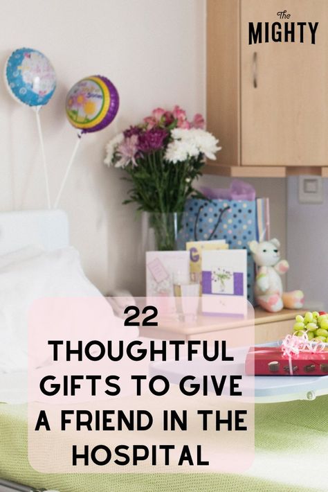 22 #Gifts to Give a #Friend in the #Hospital | The Mighty #chronicillness #chronicpain #giftguide #giftideas #gifts #holidays #holidayseason #christmas #christmasgifts #friends #friendships Heart Patient Gifts, Friend In Hospital, Hospital Stay Gift Basket, Gift Basket For Sick Friend, Gifts For A Sick Friend, Get Well Soon Gift Ideas For Friends, Welcome Home From Hospital Ideas Sick, Bed Rest Gift Basket, Hospital Gifts For Sick