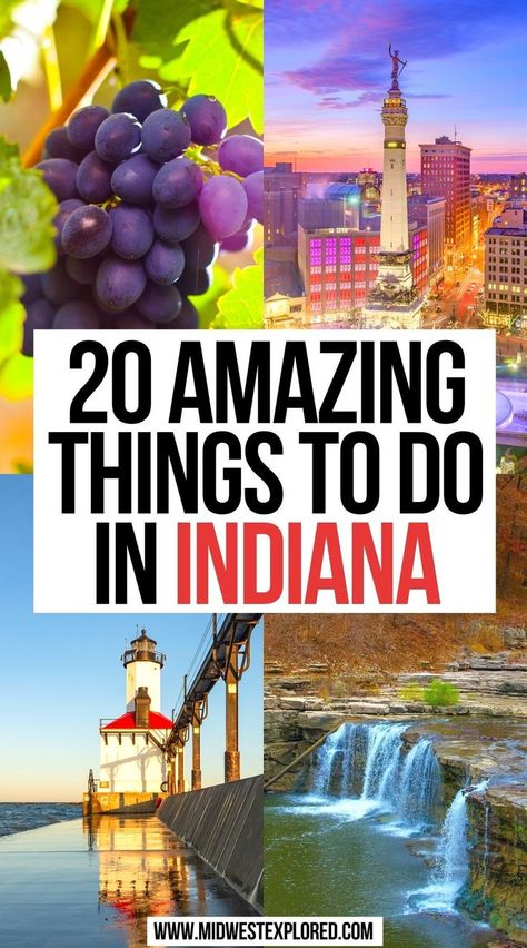 Amazing Things to do in Indiana Places To See In Indiana, Indiana Road Trip, What To Do In Indiana, Indiana Things To Do, Indiana Vacation Ideas, Brown County Indiana Things To Do, Indiana Bucket List, Things To Do In Indiana, Travel Indiana