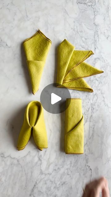 38K views · 1.4K likes | Food52 on Instagram: "Allow @sarahstylesnyc to mesmerize you with 4 unique napkins folds. Click the link in our bio to shop @madrelinen napkins in pomelo. #f52community" Cloth Napkin Folding Rose, French Napkin Fold, Folding Square Napkins, Napkin Fold Thanksgiving, Folding Table Napkins Simple, Step By Step Napkin Folding, Asian Napkin Folding, Cool Ways To Fold Napkins, Napkins Folding Ideas Thanksgiving